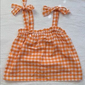 Mine Orange Plaid Women's Top